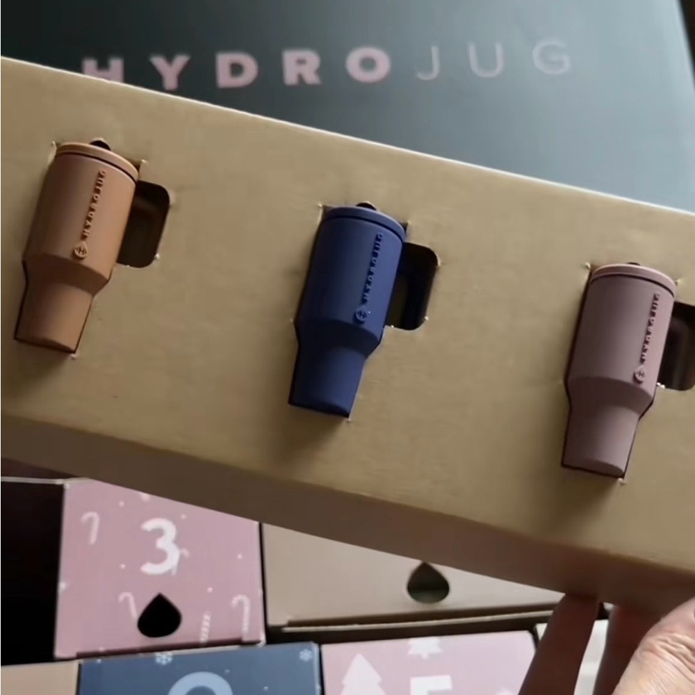 HydroJug Silicone Sleeve Trio  keychains limited edition gold , Blue, and pink